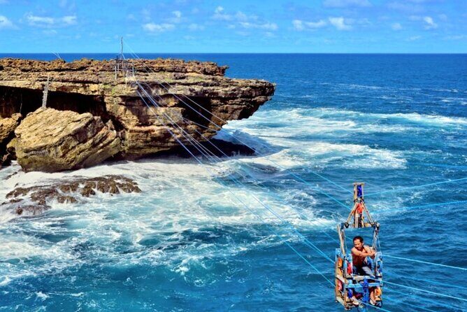 2 days Yogyakarta tour (Borobudur, Prambanan, Jomblang cave, Timang beach) - Timang Beach: Rope bridge or gondola island access
