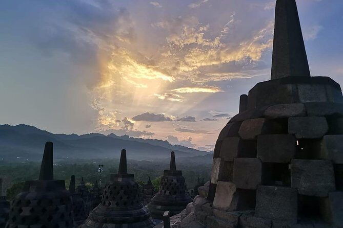 borobudur sunrise from top of temple,prambanan cyling and visit the temple - Cycling Through Rice Fields and Tobacco Plantations Near Prambanan